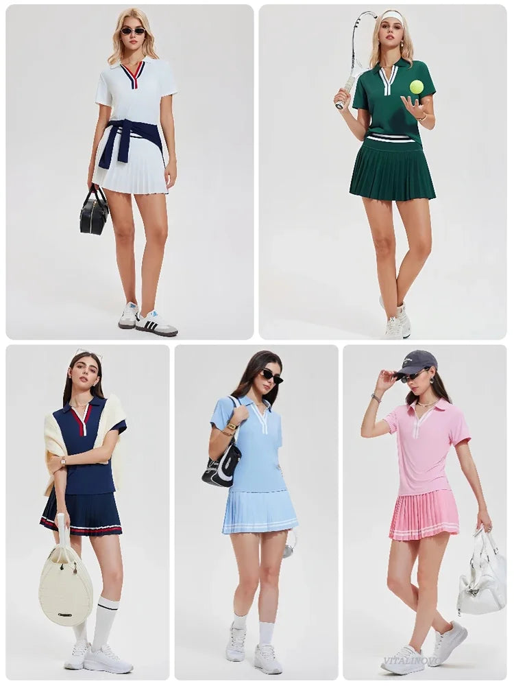 Premium women's tennis dress made for sport and lifestyle, featuring elegant movement, flattering structure, and upscale tennis fashion appeal.