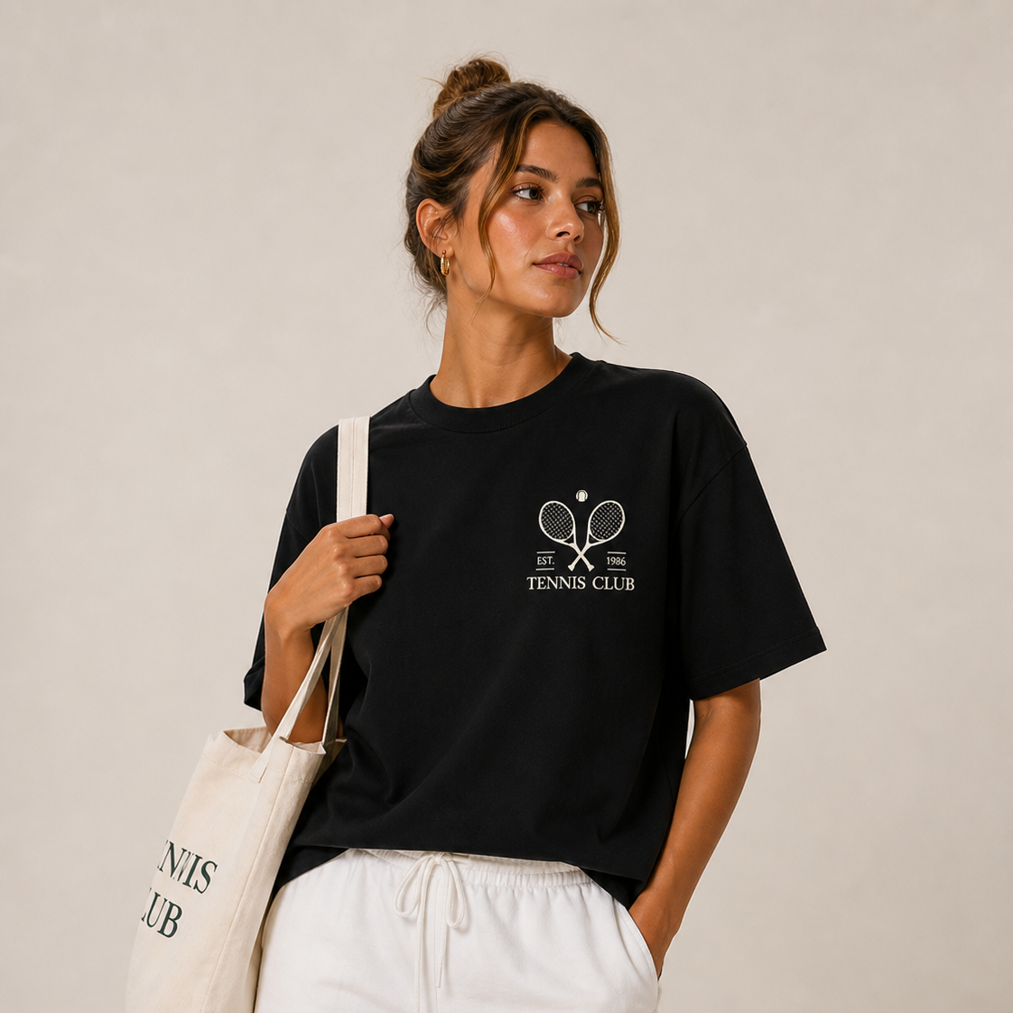 Premium tennis lifestyle t-shirt with clean athletic silhouette inspired by contemporary tennis club culture.