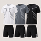 Men's premium athletic t-shirt and shorts set designed for breathable comfort, lightweight movement, and refined sport lifestyle wear