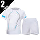 Men's premium athletic t-shirt and shorts set designed for breathable comfort, lightweight movement, and refined sport lifestyle wear