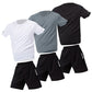 Men's premium athletic t-shirt and shorts set designed for breathable comfort, lightweight movement, and refined sport lifestyle wear