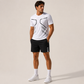 Men's premium athletic t-shirt and shorts set designed for breathable comfort, lightweight movement, and refined sport lifestyle wear