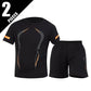 Men's premium athletic t-shirt and shorts set designed for breathable comfort, lightweight movement, and refined sport lifestyle wear
