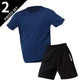 Men's premium athletic t-shirt and shorts set designed for breathable comfort, lightweight movement, and refined sport lifestyle wear