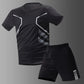 Men's premium athletic t-shirt and shorts set designed for breathable comfort, lightweight movement, and refined sport lifestyle wear