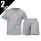 Men's premium athletic t-shirt and shorts set designed for breathable comfort, lightweight movement, and refined sport lifestyle wear