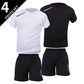 Men's premium athletic t-shirt and shorts set designed for breathable comfort, lightweight movement, and refined sport lifestyle wear