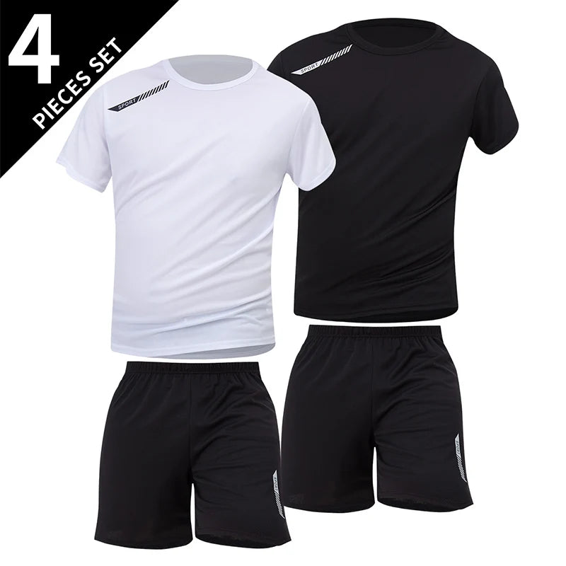Men's premium athletic t-shirt and shorts set designed for breathable comfort, lightweight movement, and refined sport lifestyle wear