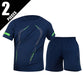 Men's premium athletic t-shirt and shorts set designed for breathable comfort, lightweight movement, and refined sport lifestyle wear