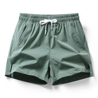 Men's premium lightweight training shorts designed for warm-weather comfort, natural movement, and polished sport styling