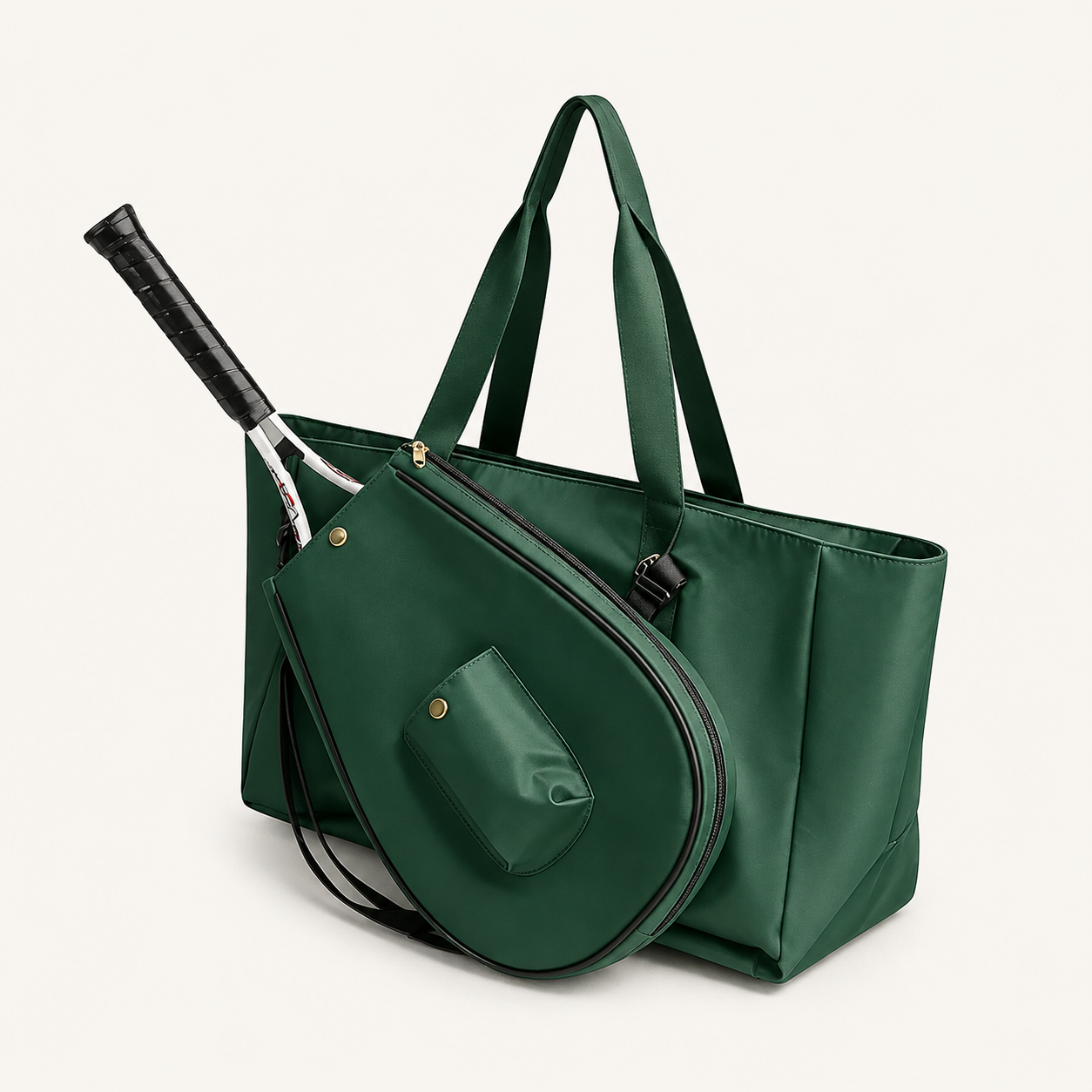 Premium pickleball and tennis shoulder bag designed for lightweight racket storage and refined active lifestyle carry