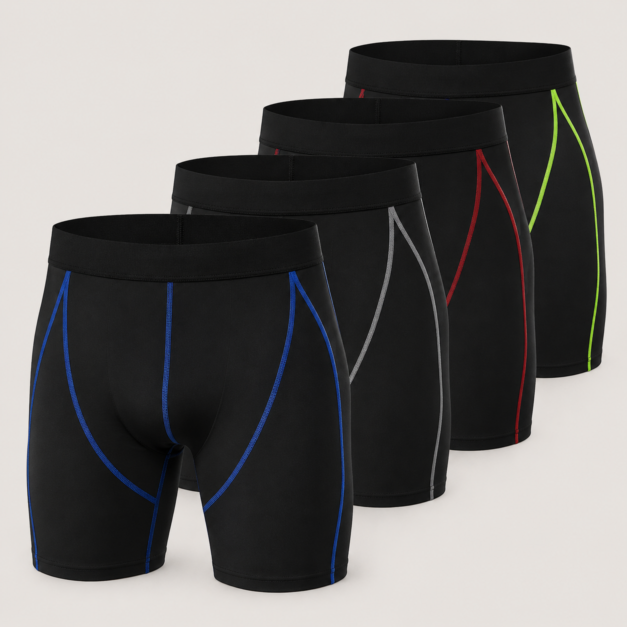 Men's premium compression performance shorts designed for lightweight support, stretch comfort, and refined athletic movement