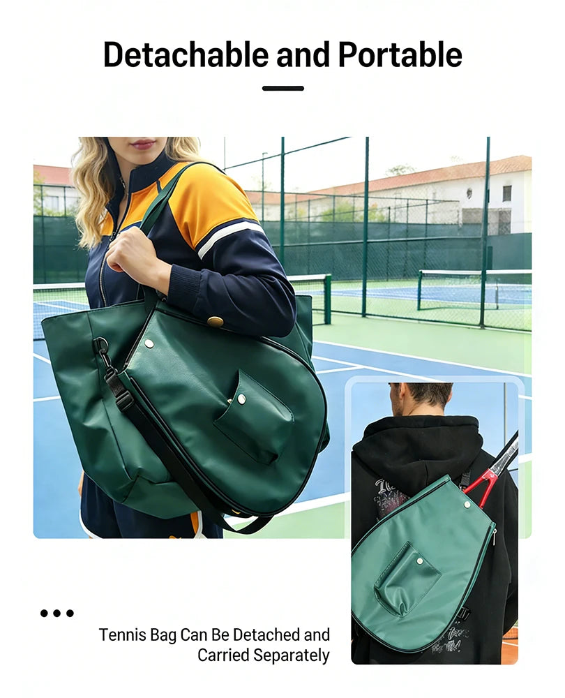 Lightweight racket sports shoulder bag crafted for organized daily portability and clean court-inspired movement