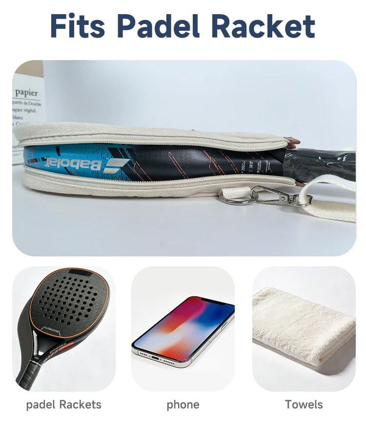 Lightweight protective racket case crafted for portable storage and clean athletic travel organization