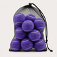 Premium tennis balls with balanced rubber core and durable felt construction for repeated court use