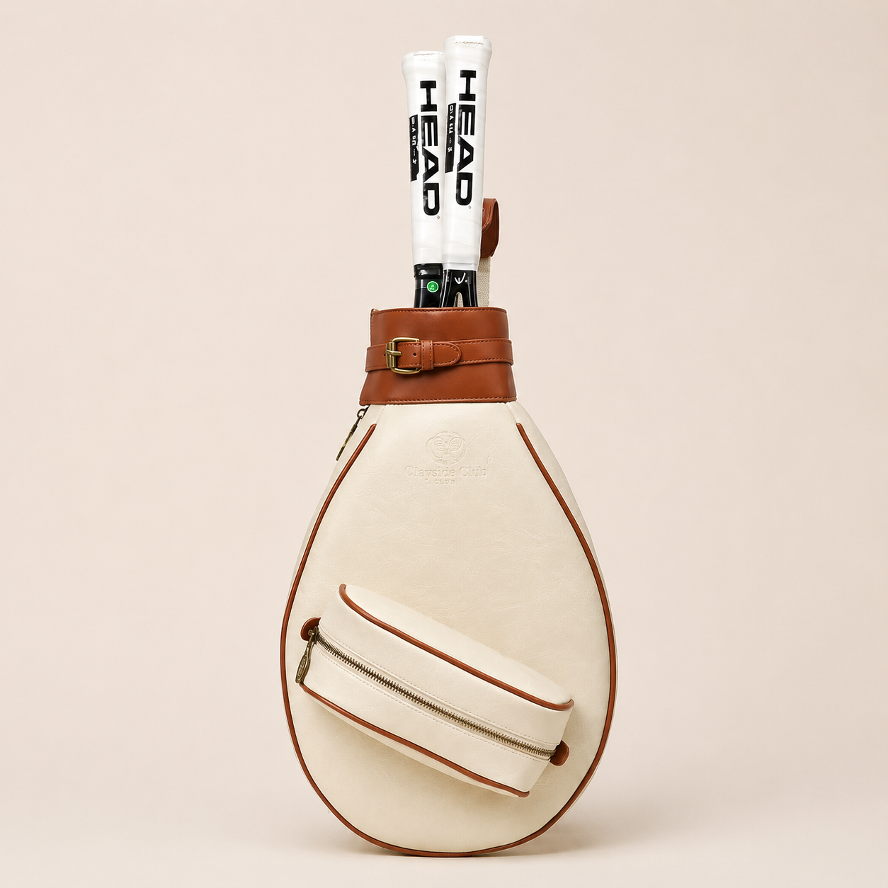 Premium structured tennis shoulder bag crafted for organized racket storage and elevated sport-inspired portability