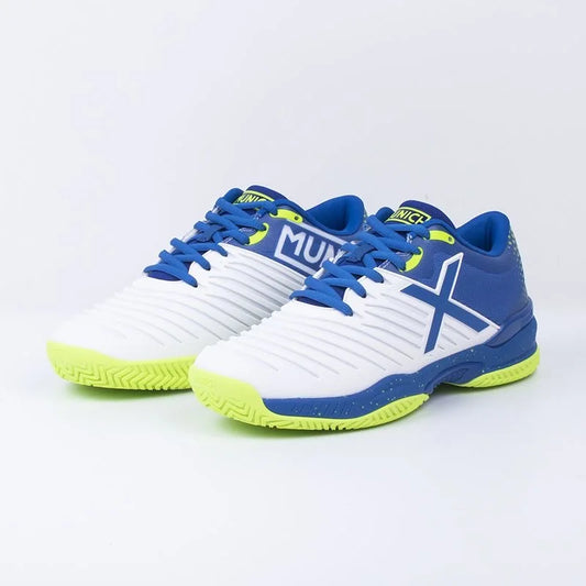 Editorial studio image of a structured tennis shoe with clean court-inspired styling and low-profile silhouette