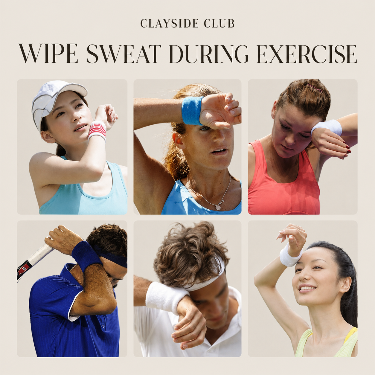 Premium knitted tennis wristbands designed to manage sweat and support clean athletic movement on court