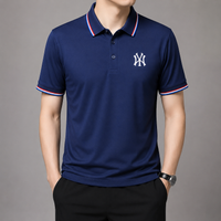 Editorial studio image of men's premium polo featuring clean tailored lines and refined court-inspired casual styling