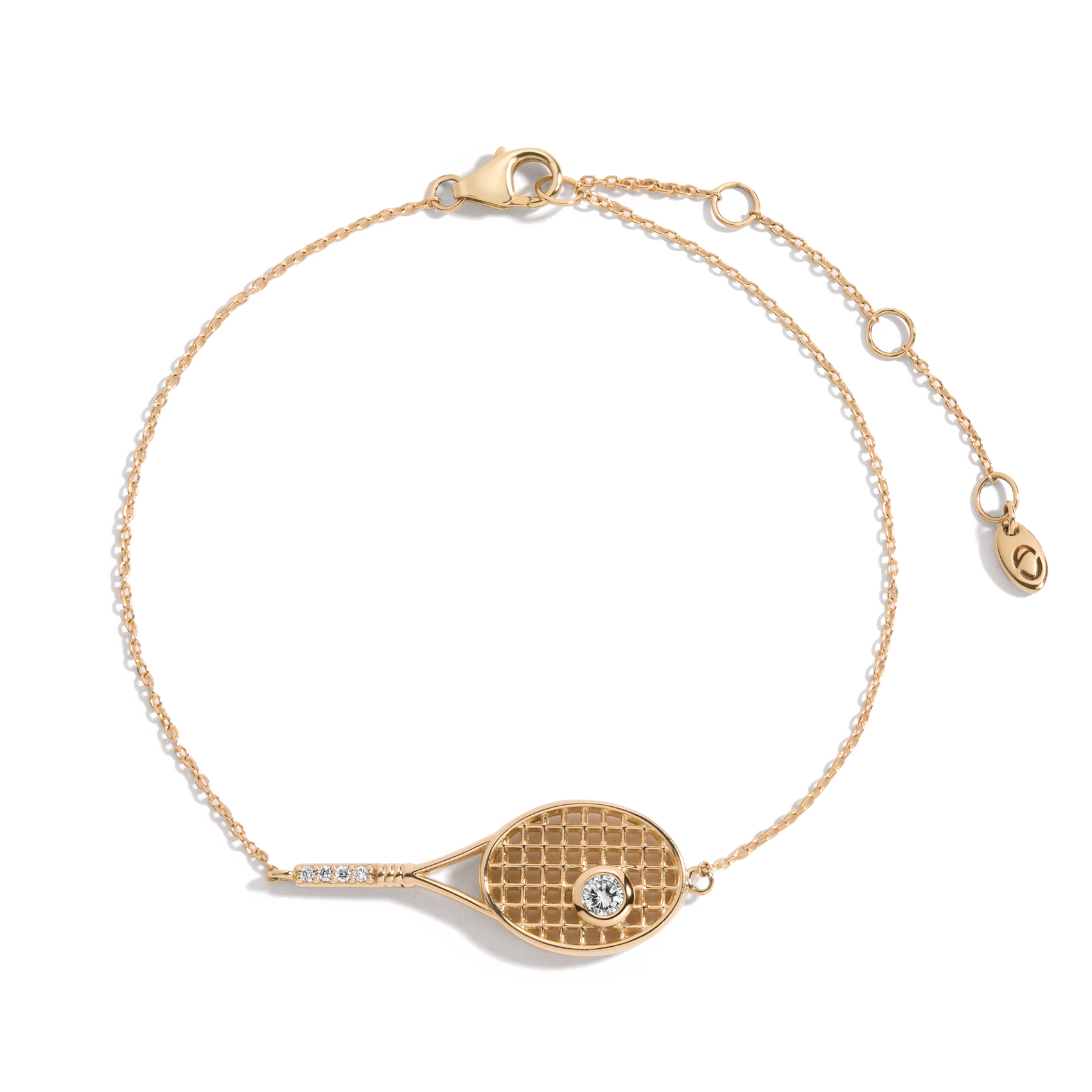 Premium diamond tennis racket bracelet designed for refined luxury styling and elegant everyday wear