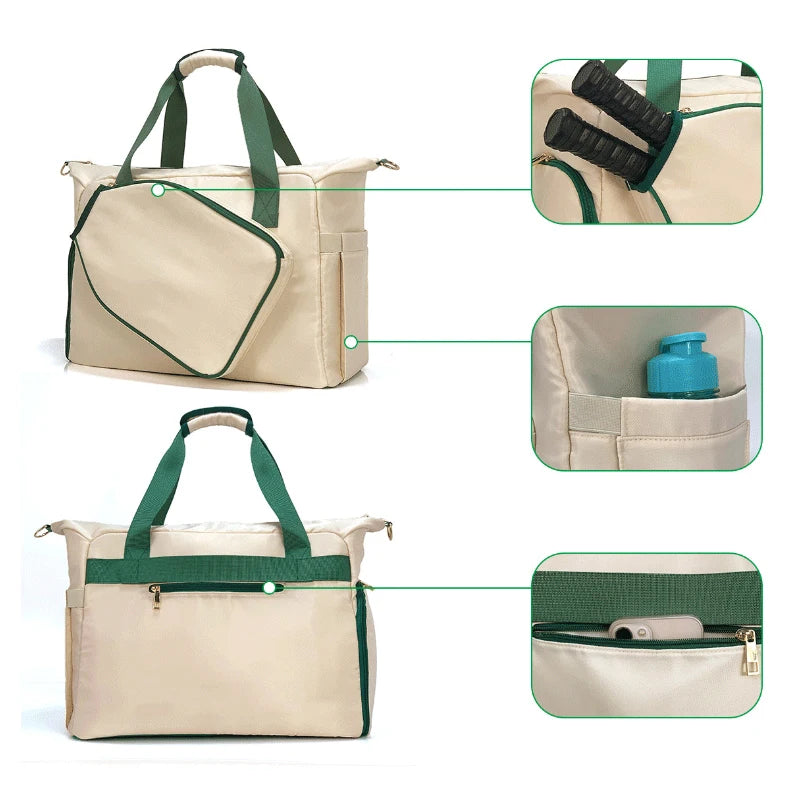 Editorial studio image of premium handheld racket bag featuring structured silhouette and refined sport-inspired styling