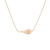 Minimal tennis-inspired pendant necklace crafted for polished feminine elegance and timeless athletic sophistication