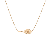 Minimal tennis-inspired pendant necklace crafted for polished feminine elegance and timeless athletic sophistication