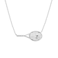 Premium tennis racket pendant necklace crafted for minimalist luxury and timeless court-inspired elegance