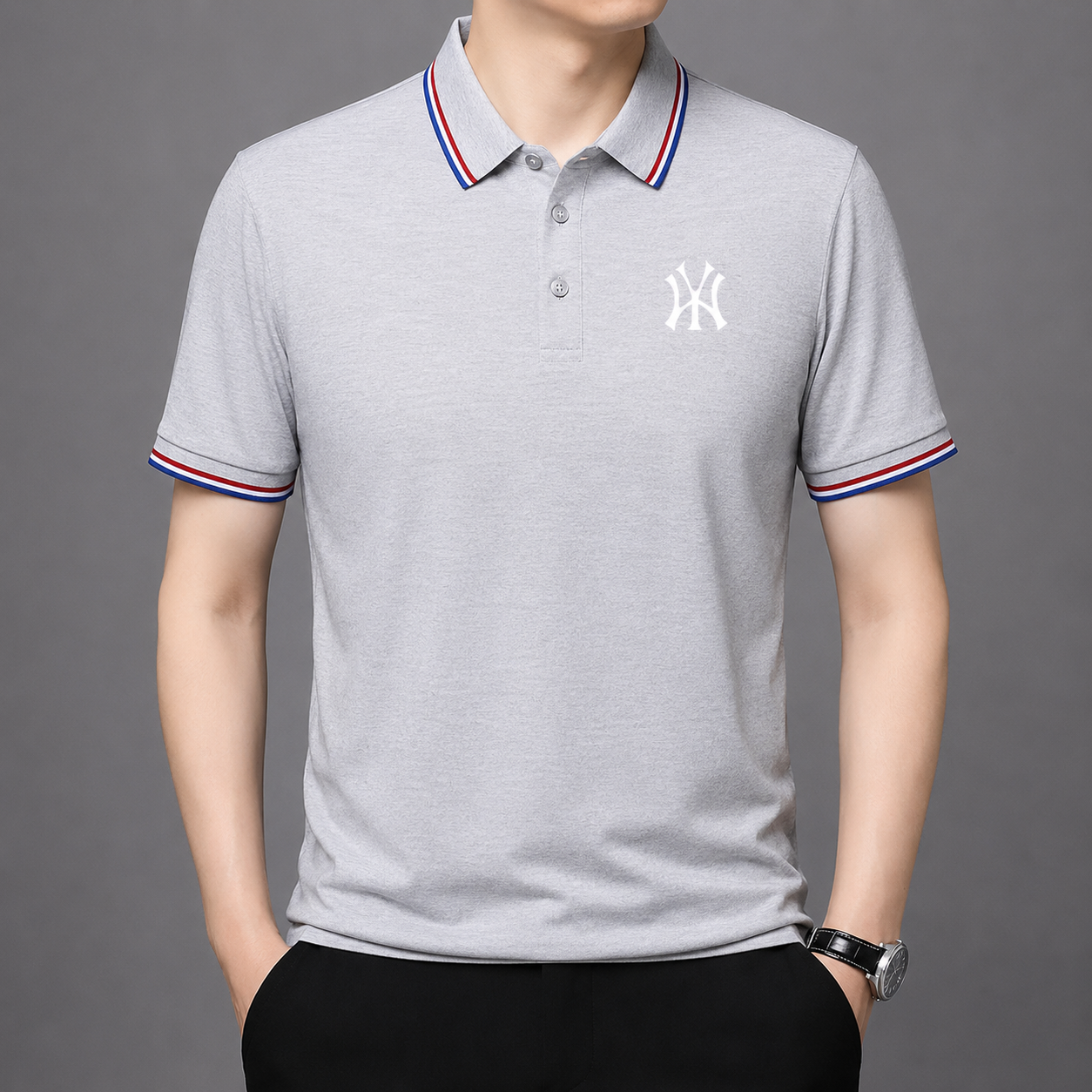 Men's breathable tennis-inspired polo designed for warm-weather comfort and polished everyday athletic wear