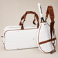 Premium tennis tote bag crafted for racket storage, everyday portability, and elevated court-inspired organization