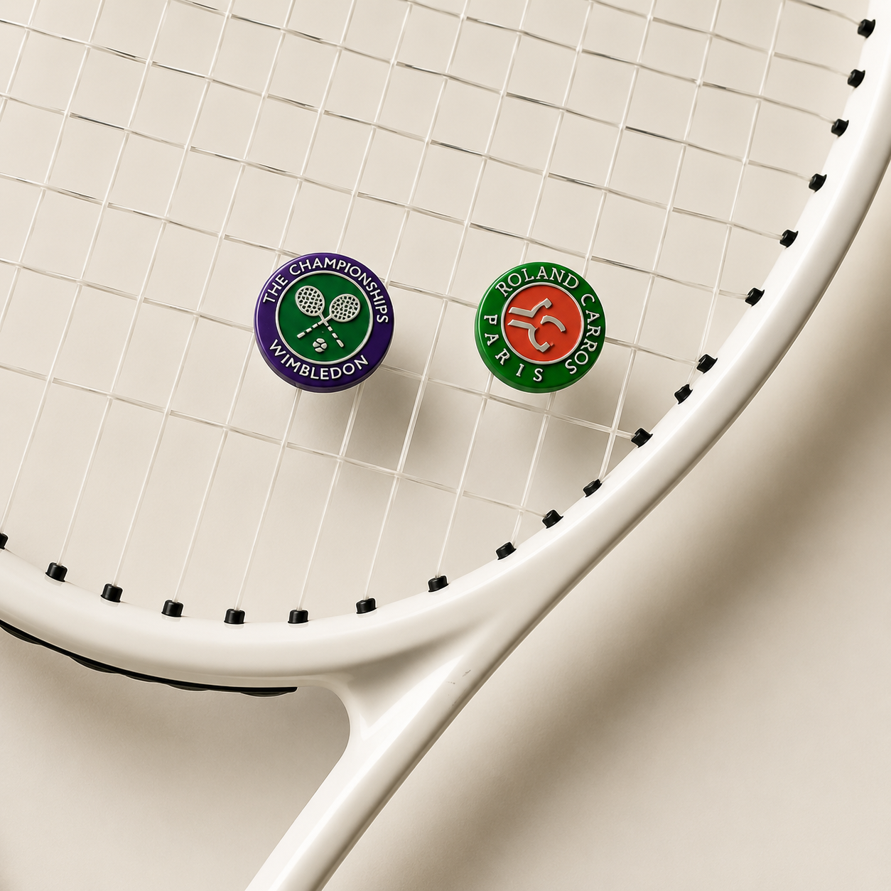 Silicone racket dampener designed to soften impact sensation and enhance everyday court comfort during play