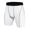Men's premium athletic compression shorts designed for stretch responsiveness and clean tennis-inspired performance styling