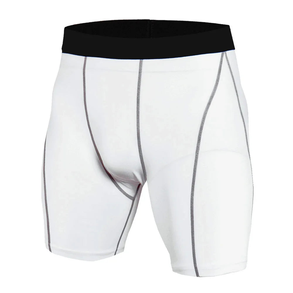 Men's premium athletic compression shorts designed for stretch responsiveness and clean tennis-inspired performance styling