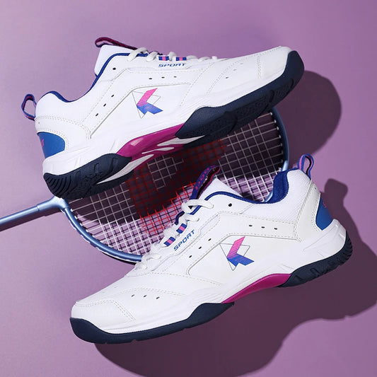 Editorial studio image of a modern tennis sneaker with streamlined court-inspired styling and flexible structure