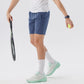 Men's tennis shorts with lightweight stretch fabric designed for breathable comfort and unrestricted movement on court