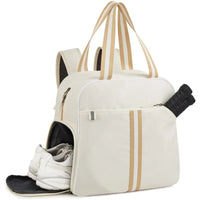 Tennis racket carry bag designed for organized daily storage, secure zipper closure, and refined athletic versatility