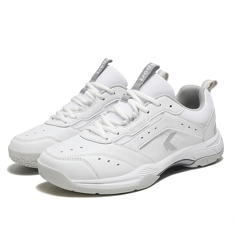 Premium tennis sneaker with breathable upper feel, cushioned EVA comfort, and minimalist court-ready design