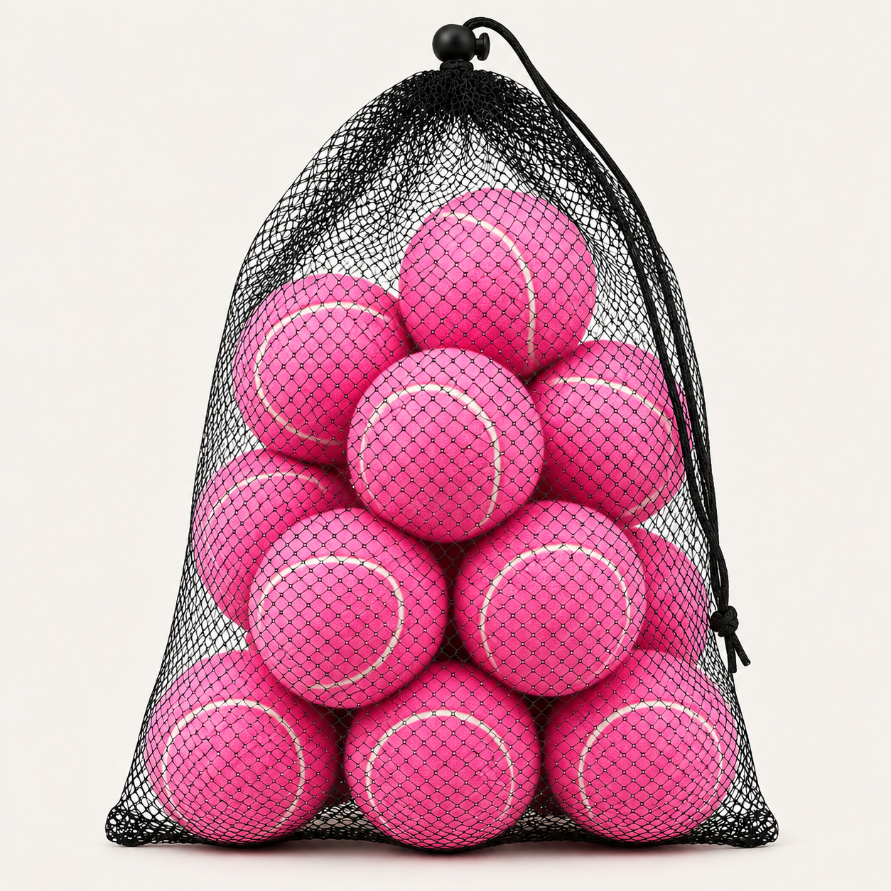 Lightweight mesh carry bag filled with tennis balls designed for drills, rallies, and casual match play