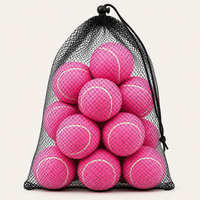 Lightweight mesh carry bag filled with tennis balls designed for drills, rallies, and casual match play