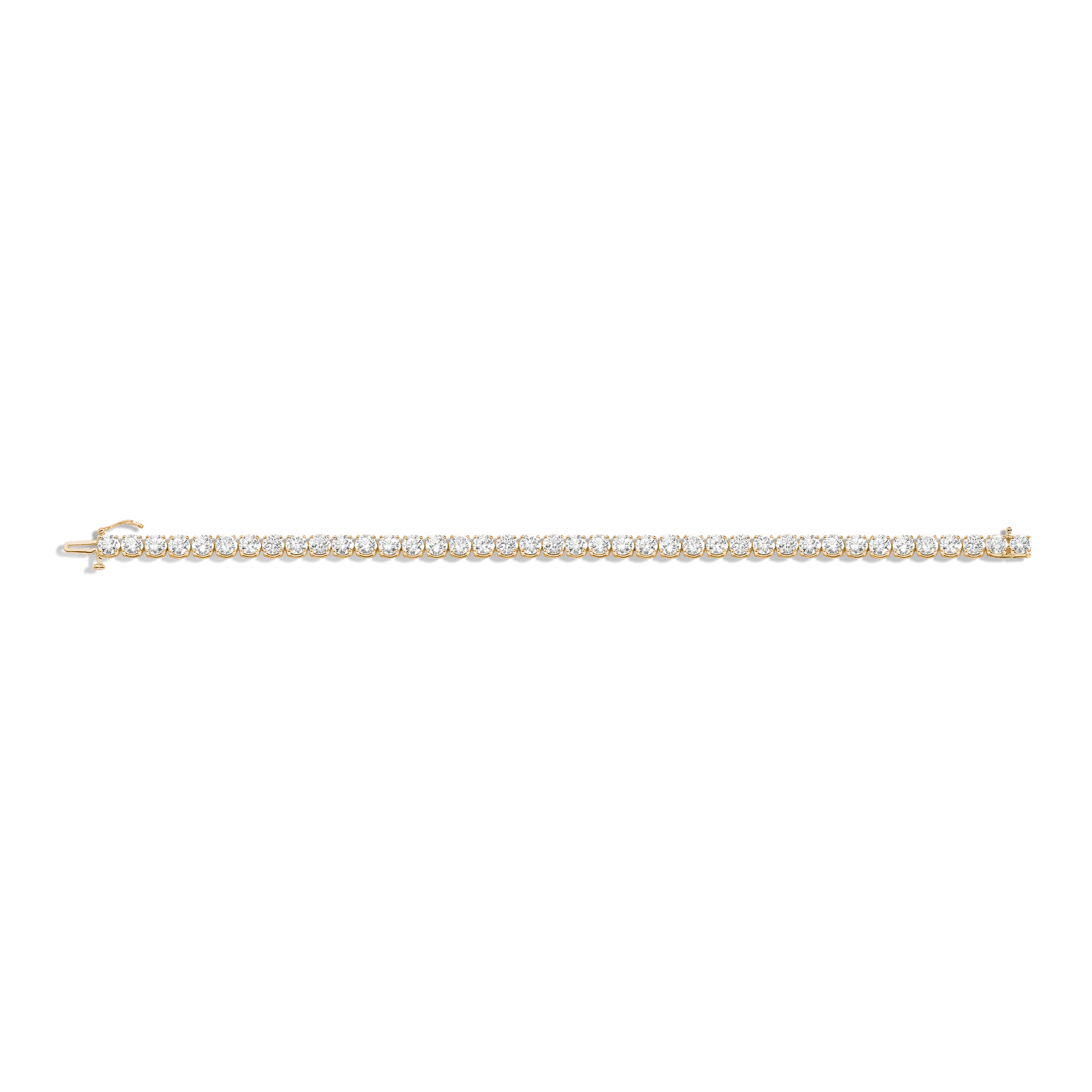 Close-up detail of premium tennis bracelet with radiant stone line and elegant modern jewelry craftsmanship