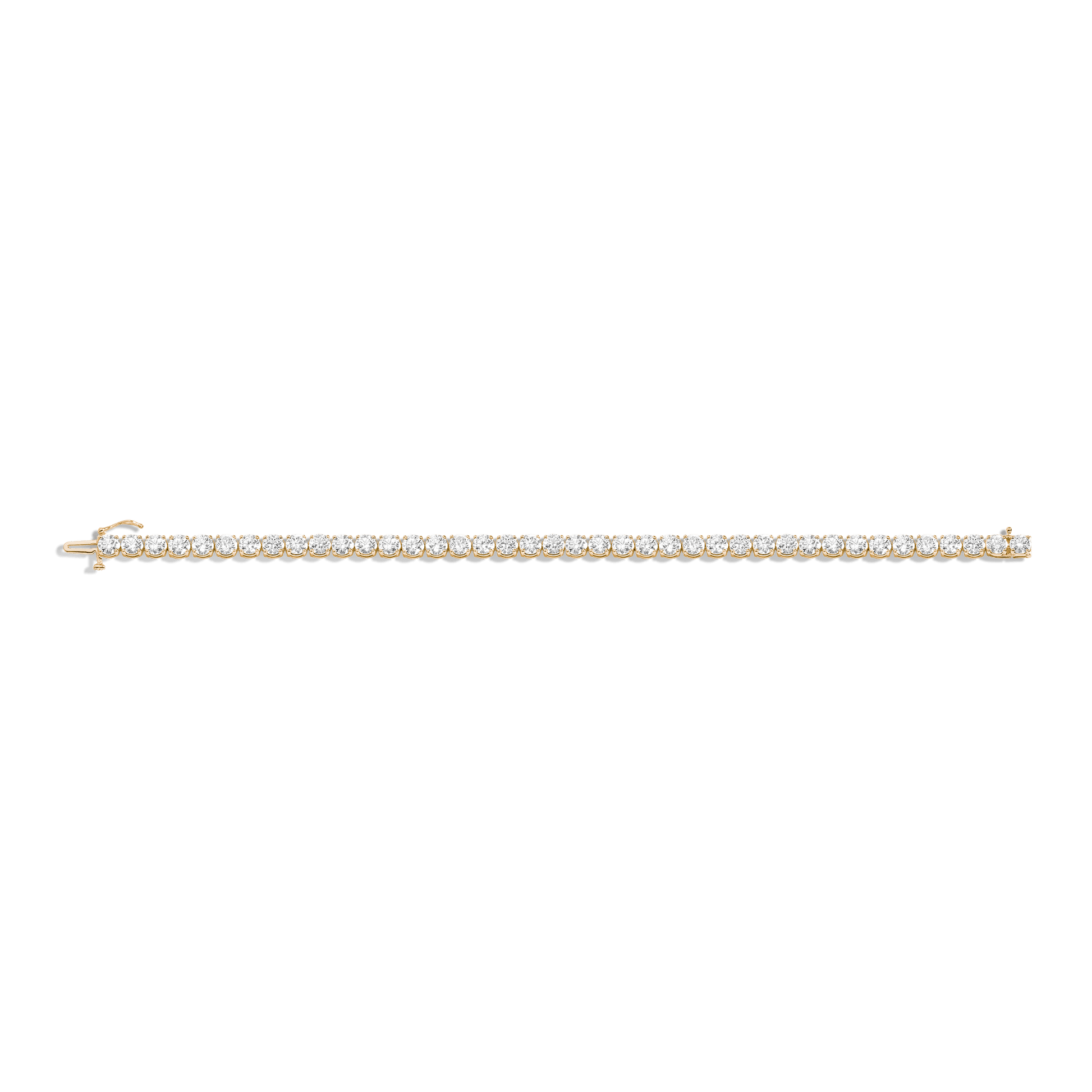 Close-up detail of premium tennis bracelet with radiant stone line and elegant modern jewelry craftsmanship