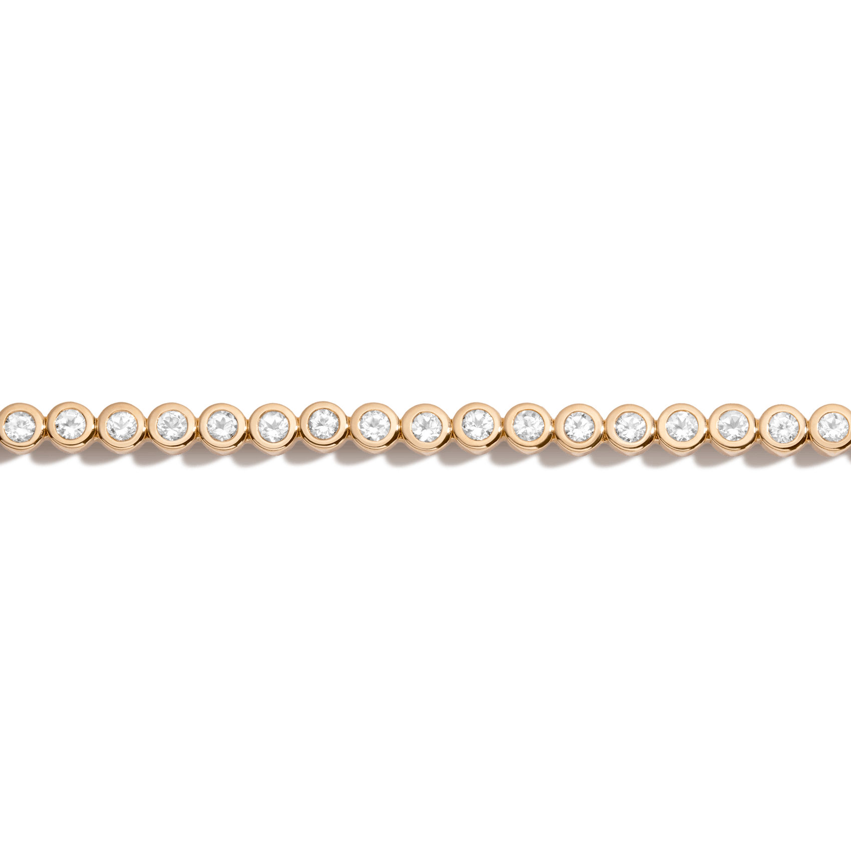 Close-up detail of premium tennis bracelet with radiant stone line and elegant modern jewelry craftsmanship