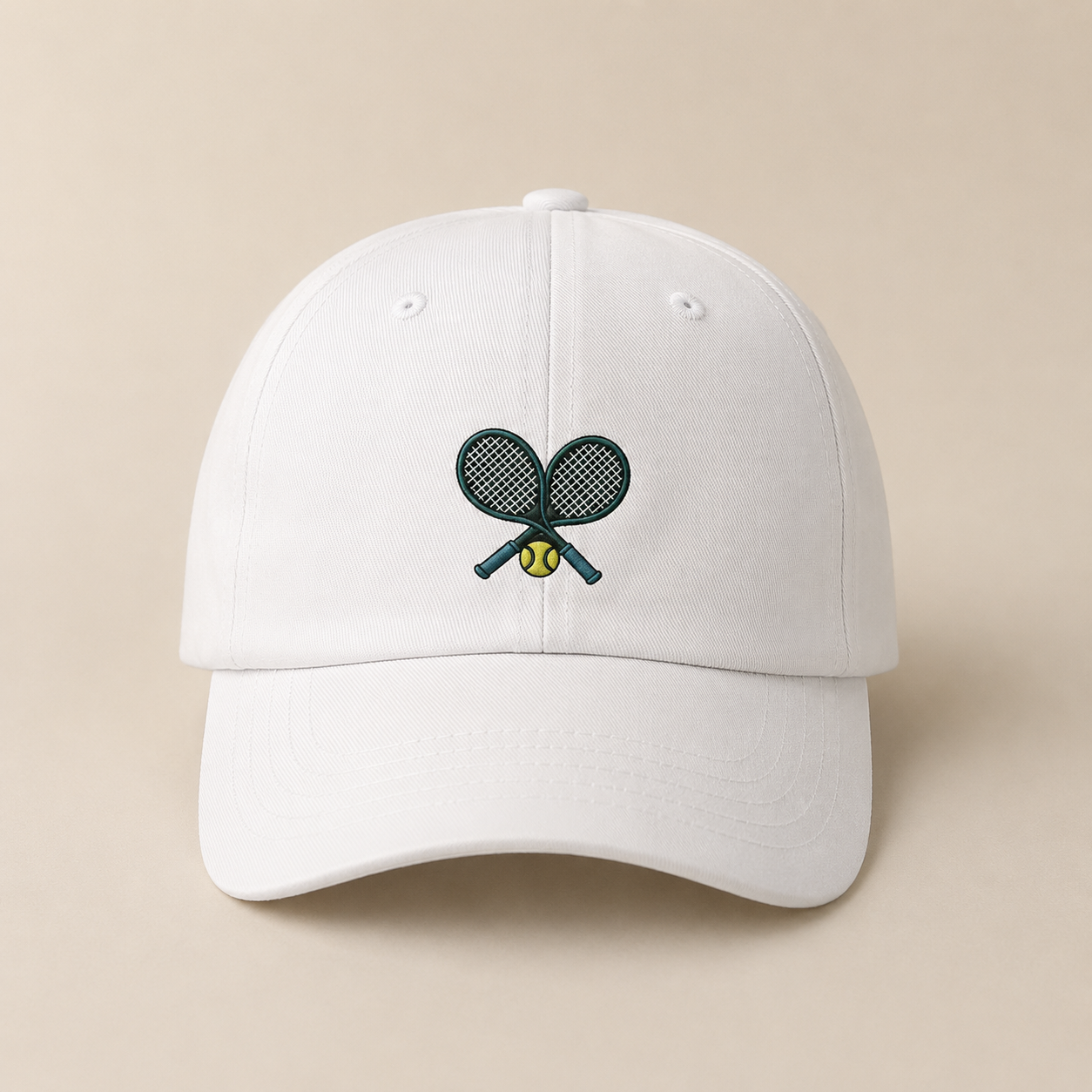 Premium retro tennis dad hat designed for lightweight comfort and refined everyday sport-inspired styling