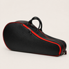 Premium black leather tennis racket bag designed for refined court travel and elevated racket storage