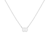 Editorial studio image of premium tennis-inspired necklace featuring delicate chain and refined minimalist luxury styling