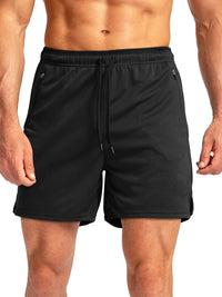 Close-up detail of men's lightweight tennis shorts with breathable knit fabric and clean movement-focused athletic design