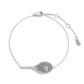 Editorial studio image of premium tennis racket bracelet with radiant stone accents and minimalist luxury styling