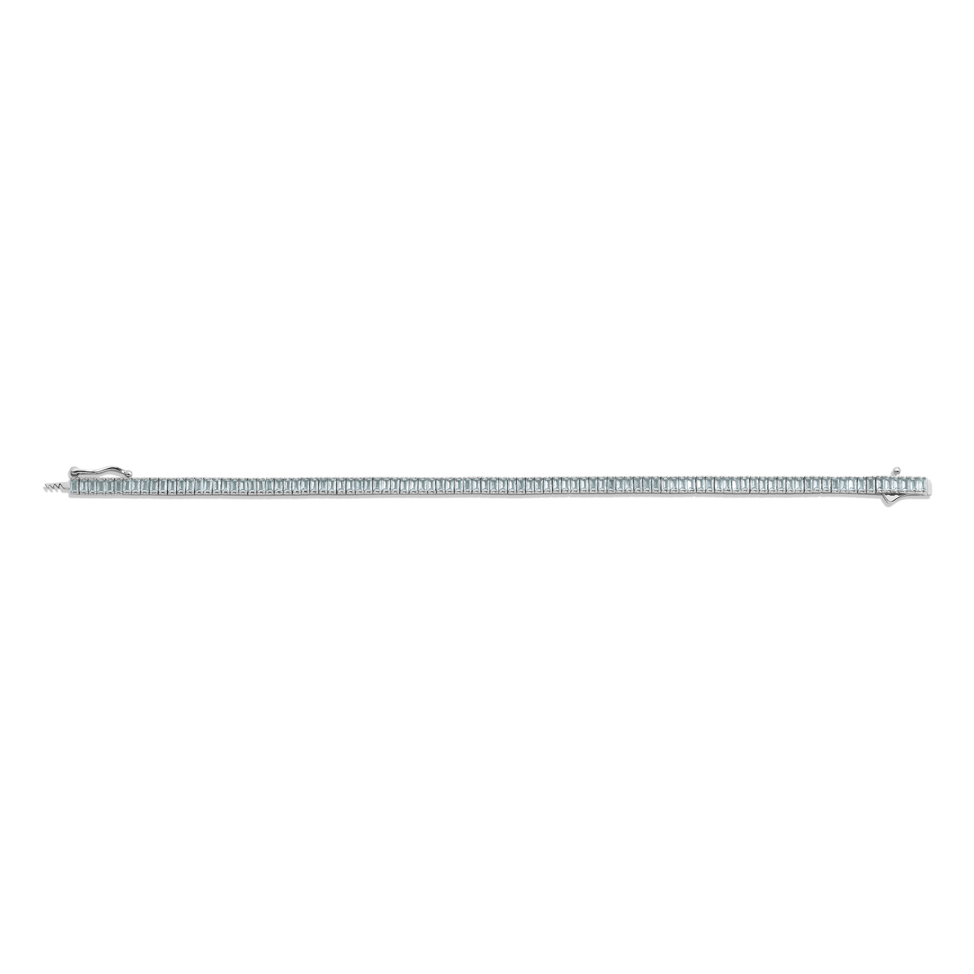 Editorial studio image of premium blue stone tennis bracelet with refined minimalist luxury styling