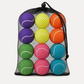 Set of tennis balls and mesh storage bag designed for daily court practice and match preparation