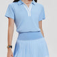 Premium women's tennis dress with elegant pleated skirt, flattering athletic cut, and polished lifestyle-meets-performance appeal.